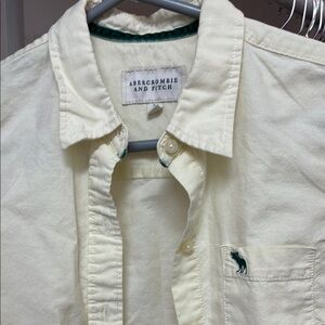 Abercrombie & Fitch Cream Button-Up Shirt